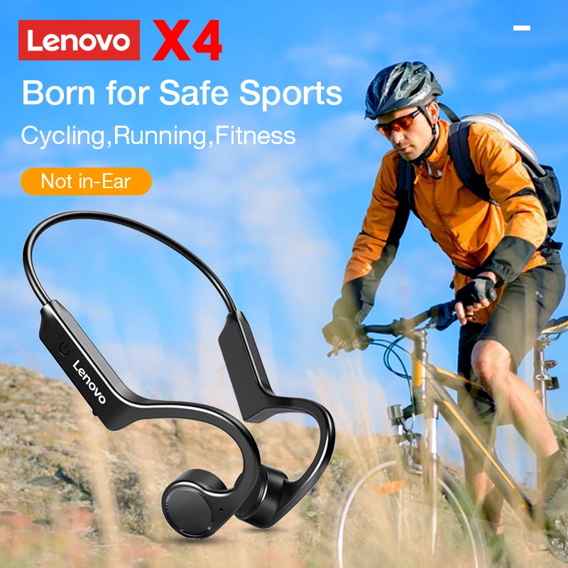 

Lenovo X4 Wireless Headphone Bone Conduction Neckband Bluetooth Earphone Sport Running Waterproof Sweatproof Dustproof Earbuds