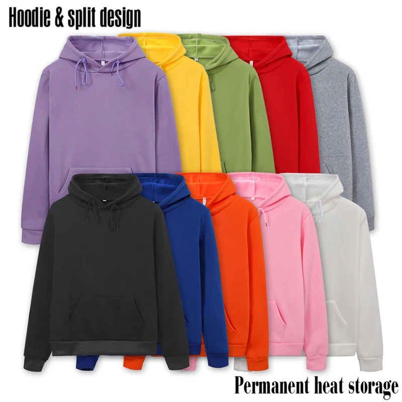 

Maidangdi Winter Men Hoodie Fashion Simple Solid Color Loose Sweatshirt Outdoor Home Sweatshirts Couple Super Size Pullover 7XL