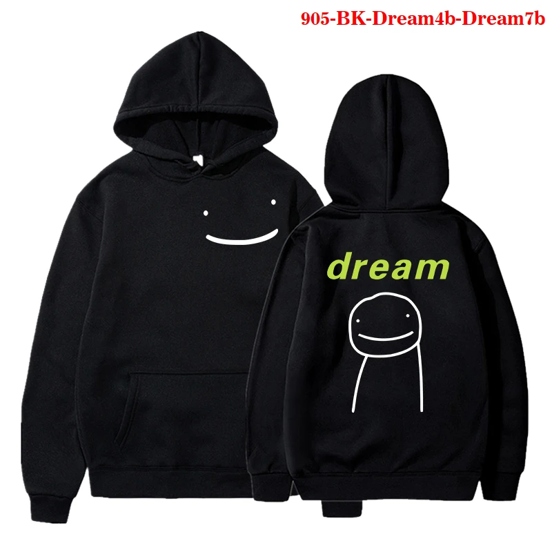 

Dream Team Dream Smile Print Warm Clothing Cartoons Casual Streetwear Fashion Fleece Swearshirt Personality Oversized Hoodies