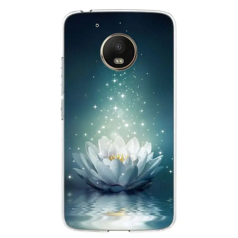 TW192-2 Чехол для телефона с изображением цветов розы лотоса для Motorola Moto G7 G6 G5S G5 E4 Plus G4 E5 Play power EU Подарочный чехол с рисунком - Color: TW192-2