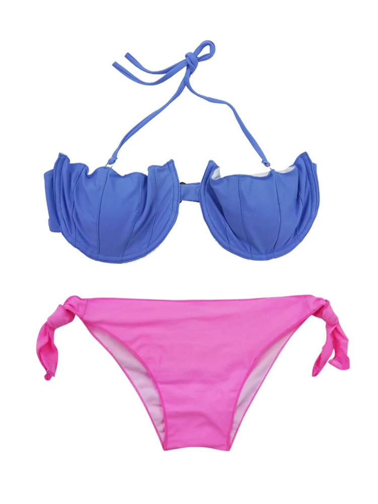 Бикини 2021 комплект бикини Русалка ракушка бандажные купальники женский