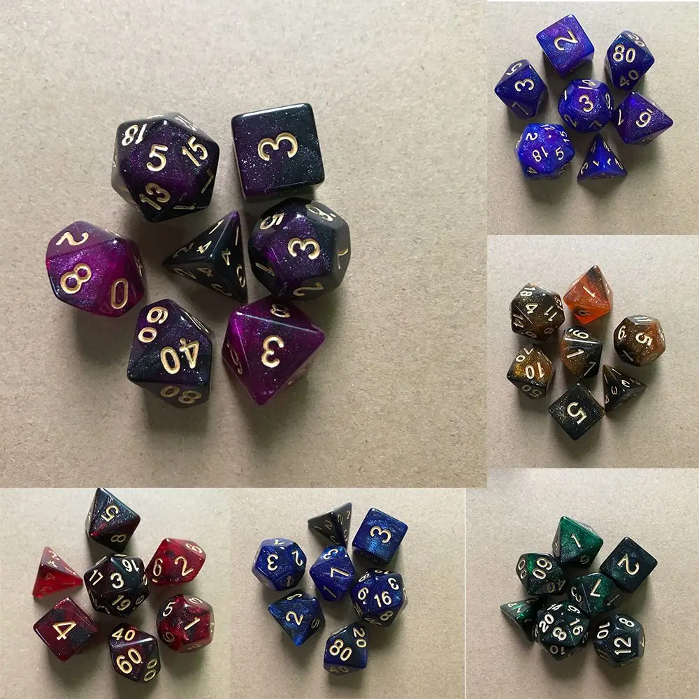 

Игра DND многоцветный аксессуар для игр аксессуары для вечеринок развлекательные игрушки для отдыха звездное небо набор игральных костей