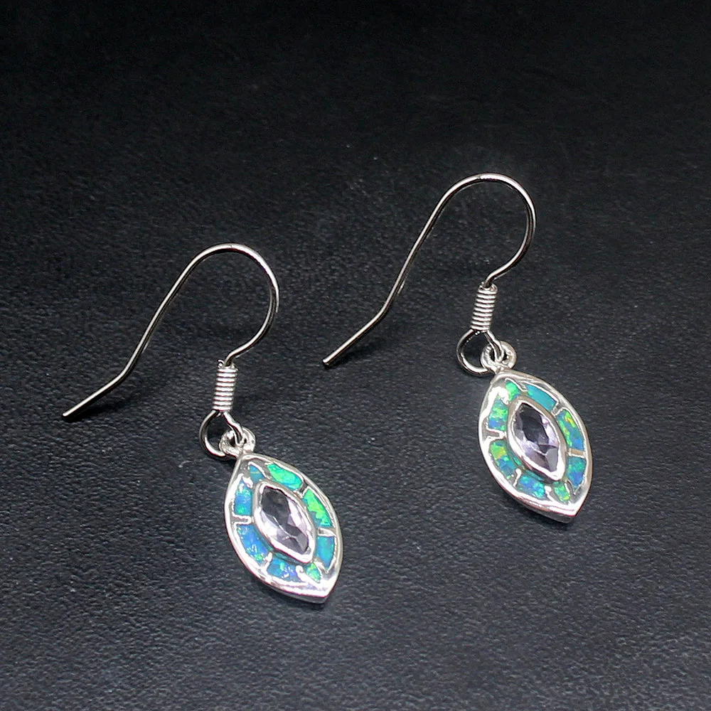 

Женские серьги из серебра 925 пробы с аметистом