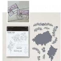 flower metal cutting dies and clear stamps for scrapbooking card stencil cut die diy handmade card crafts new arrived in 2022