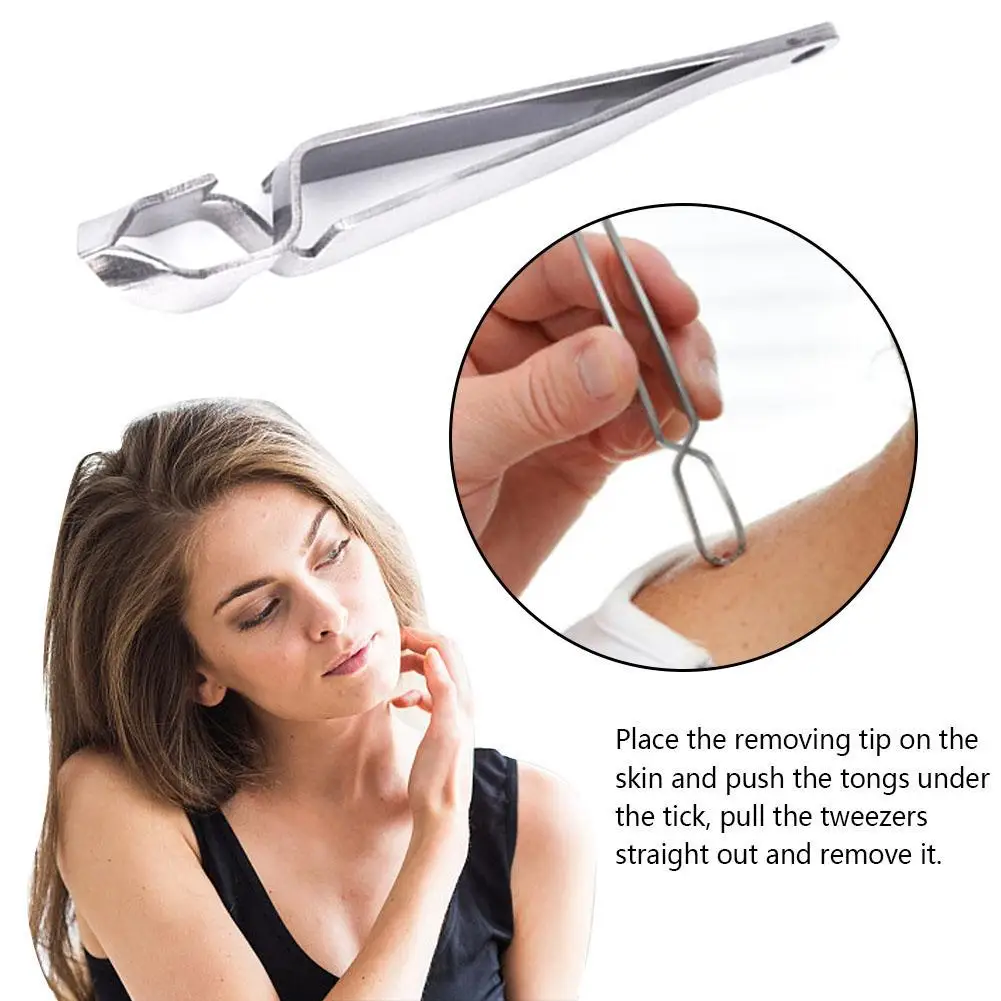 Пинцет для питомцев из нержавеющей стали пинцет удаления блох с двух головок