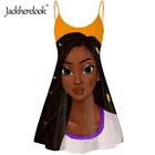 Элегантное женское летнее платье-комбинация Jackherelook, черные женские вечерние платья без рукавов с открытой спиной в африканском стиле