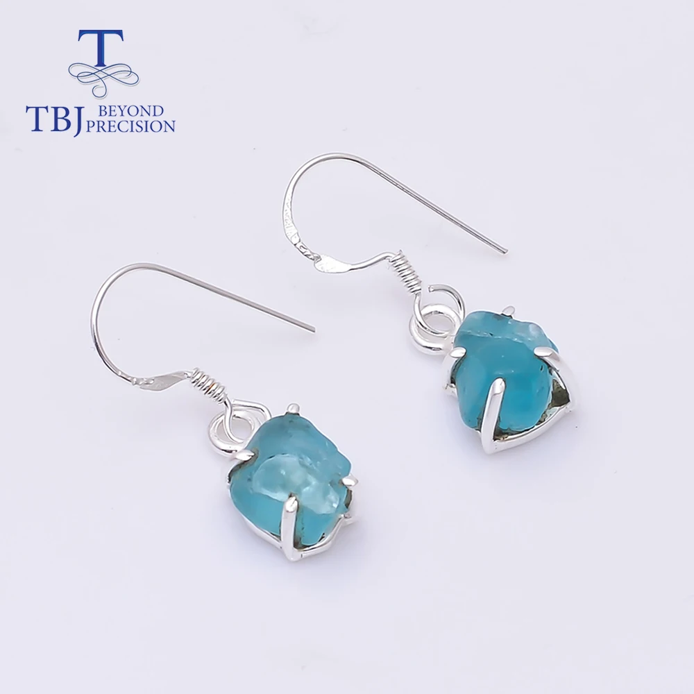 Новинка 2020 серьги ручной работы из апатита с крючком серебряные ювелирные