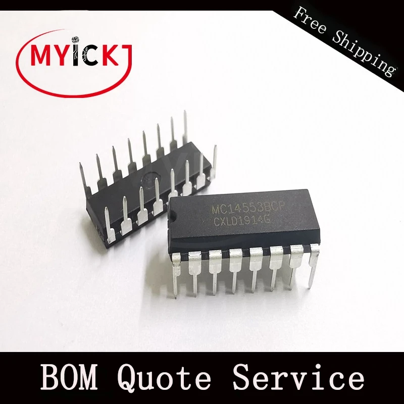 5 шт. MC14553BCP счетчик BCD 3 цифр CMOS 16DIP IC чип