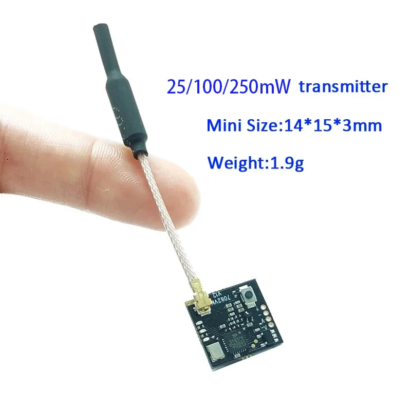 Мини 5 8G 40CH 25/100/250 мВт Регулируемый передатчик FPV Поддержка Smartaudio Betaflight Cleanflight