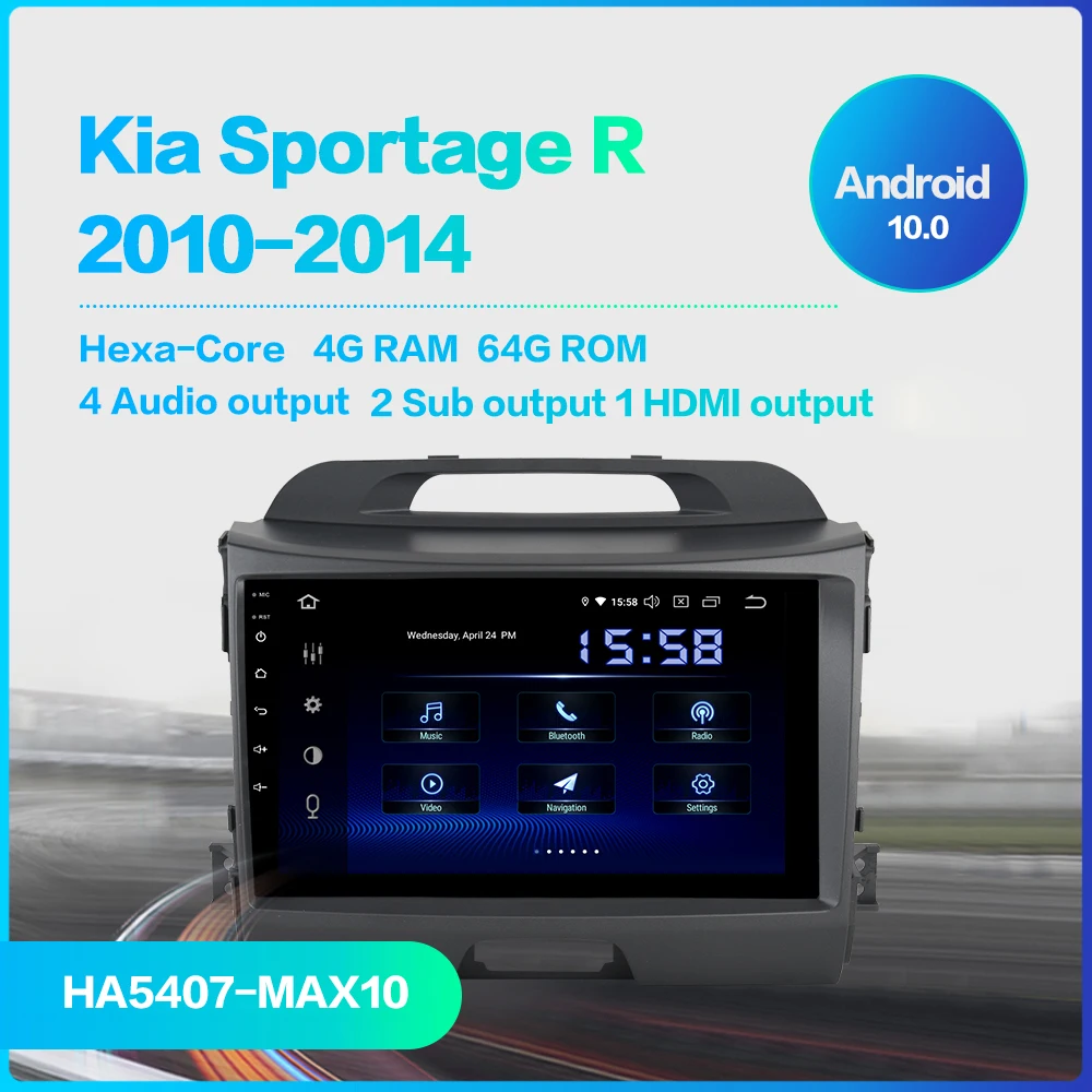 Dasaita 9 &quotAndroid 10 Автомобильный GPS радио плеер для Kia Sportage R 2011 2016 с восьмиядерным 4 Гб