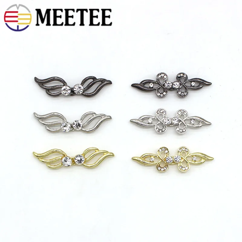 5/10Pairs Rhinestones Metal Buttons Retro Windbreaker Fur Decorative Buckles Coat Shawl DIY Sewing Accessories | Дом и сад