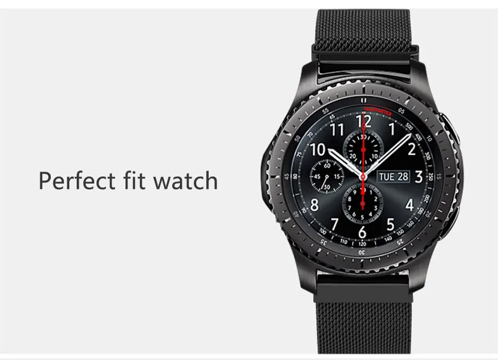UTHAI S08 Универсальный Миланский петля ремешок 18 20 22 24 мм для samsung gear S2 S3 Active 2 Galaxy watch 42 46 выпуклая Пряжка ремешок для часов