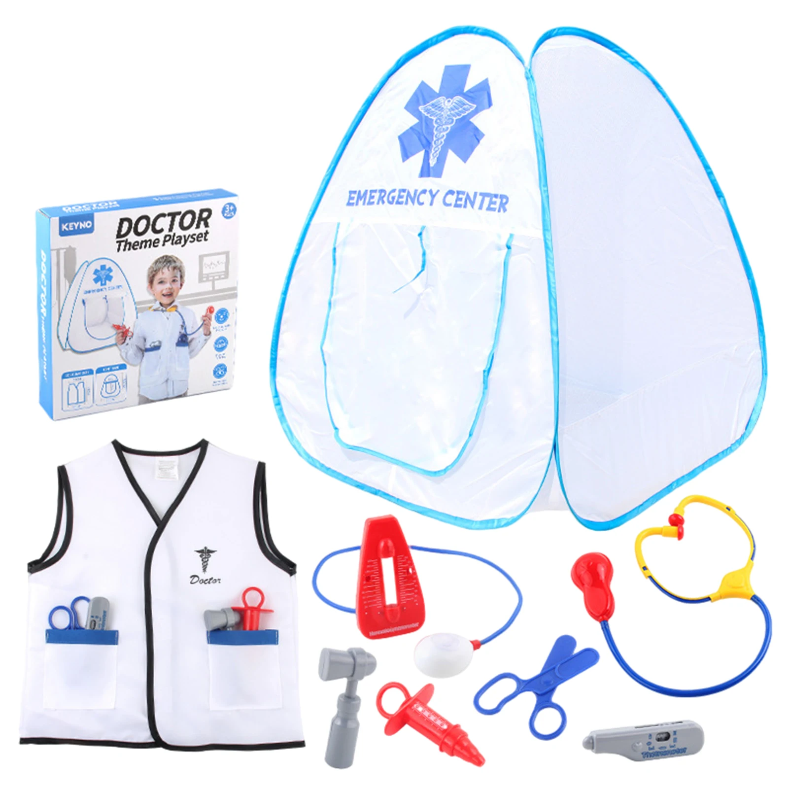 

Врачебный Набор для ролевых игр, прочный и устойчивый к выцветанию материал, подходит для детей, обучающие игрушки для ролевых игр