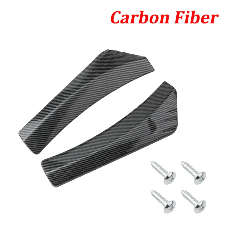 

2x Carbon Fiber/Black Car Rear Bumper Lip Diffuser Splitter Angle Spoiler Protector Side Skirt For BMW Canards Diffuser For Benz