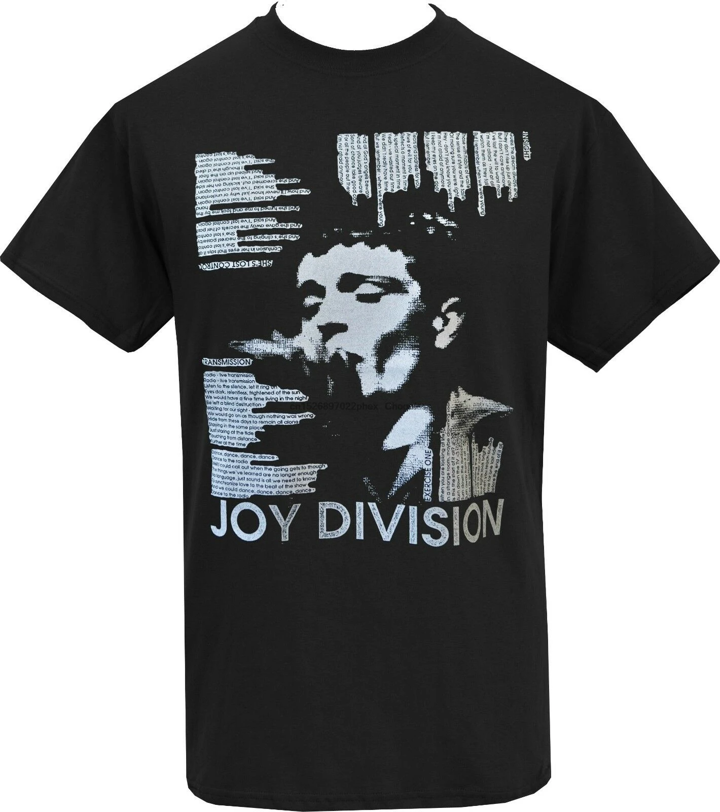 Мужская черная футболка JOY DIVISION с текстом песни ян Кертис POST PUNK ROCK CONTROL S
