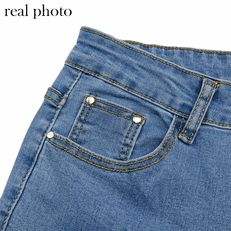 

Women's High Waisted Jeans 2021 Blue Ruched Denim Women Clothing Streetwear Y2K Jeans Fashion Casual Skinny Long Trousers