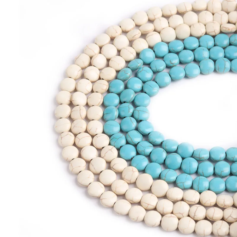 42шт/лот натуральный камень бирюзовые бусины круглые свободные для изготовления ювелирных изделий браслет аксессуары 10*10мм оптом на.