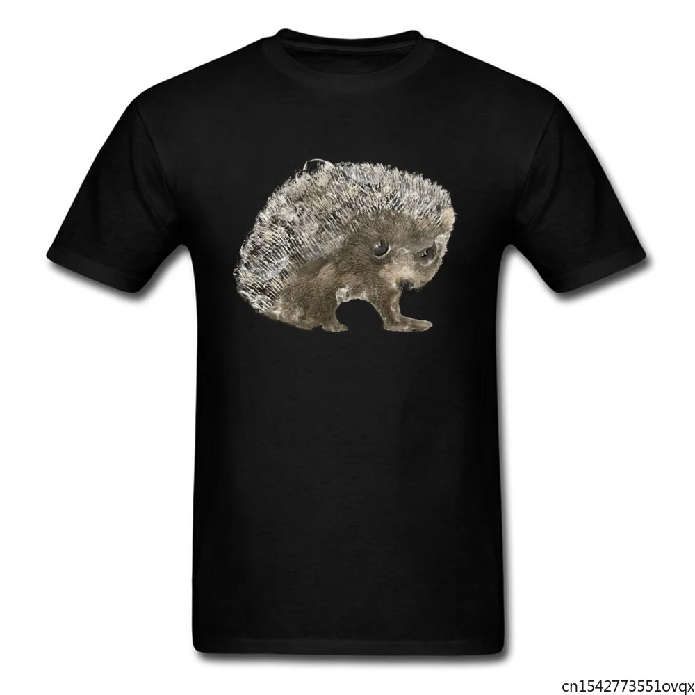 

Lovely Animal Print Graphic Funny Marseille Little Hedgehog Tshirts Round Collar Natural Games Tops Tees