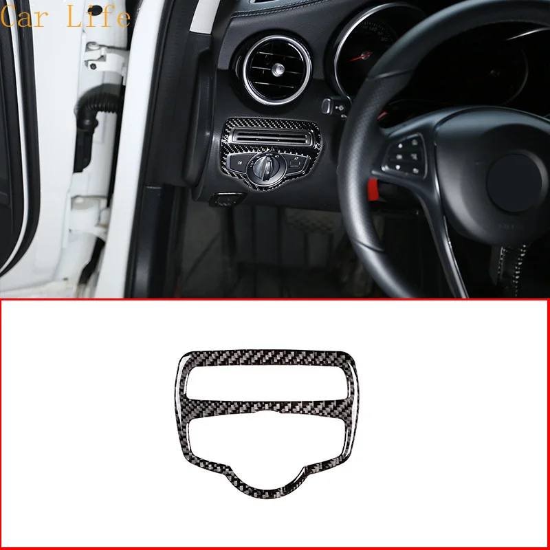 

Мягкое углеродное волокно для Mercedes Benz C Class W205 GLC X253 GLC260 C180 C200 2015-2019 наклейки на рамку переключателя автомобильной фары