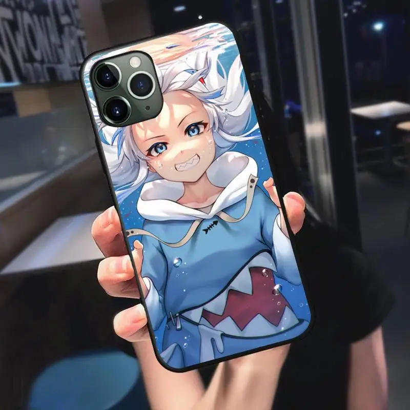 

Anime Hololive Usada Pekora gawr gura Phone Case For Black-Iphone 5 5s se 6 6s 7 8 11 12 X Xs Xr Pro Plus Max Mini Cover