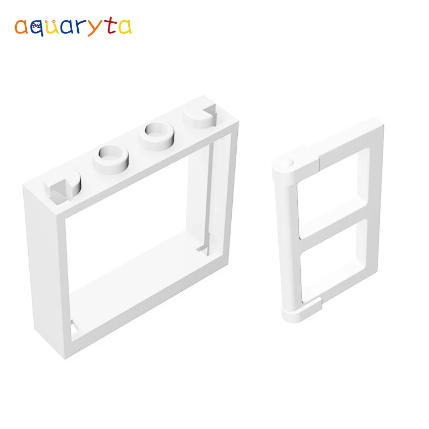 

AQUARYTA 10pcs Building Blocks Parts Frame 1X4X3 And Glass Compatible 60614+60594 Assembles Particles Educational Toys Gifts