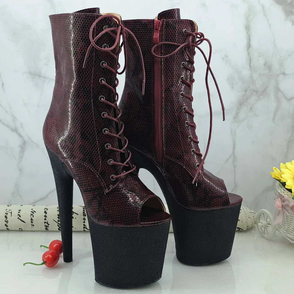 Leecabe/ботинки для танцев на шесте с блестками высоком каблуке 20 см/8 см Ботинки