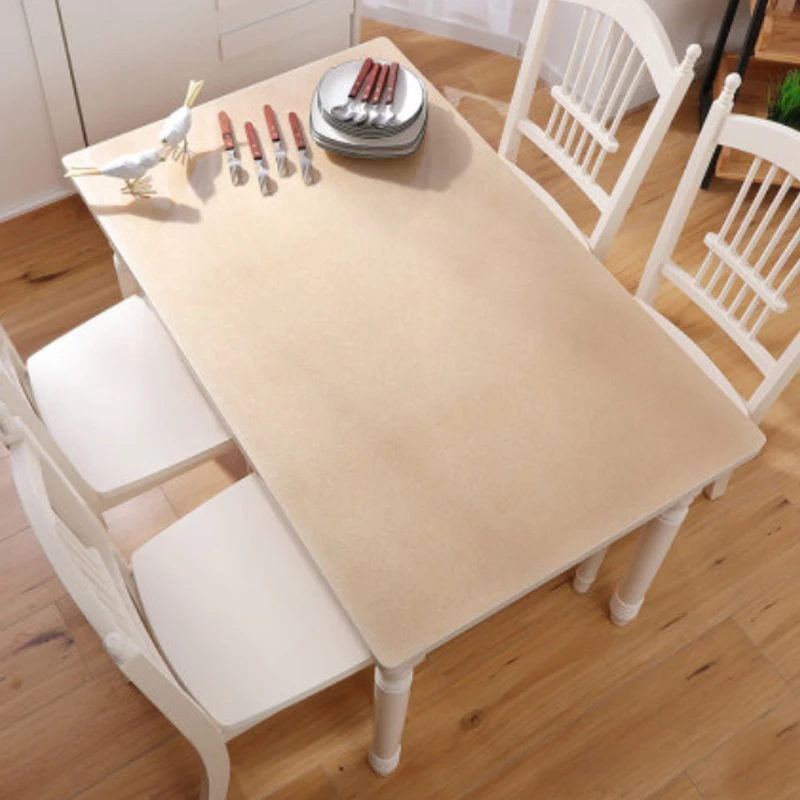 ПВХ скатерть из мягкого стекла водонепроницаемая маслостойкая Скатерть коврики