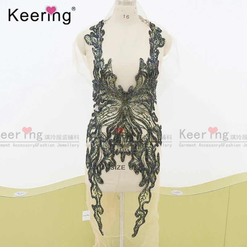 Бабочка бисером Стразы панель для вечернего платья WDP-003 | Дом и сад