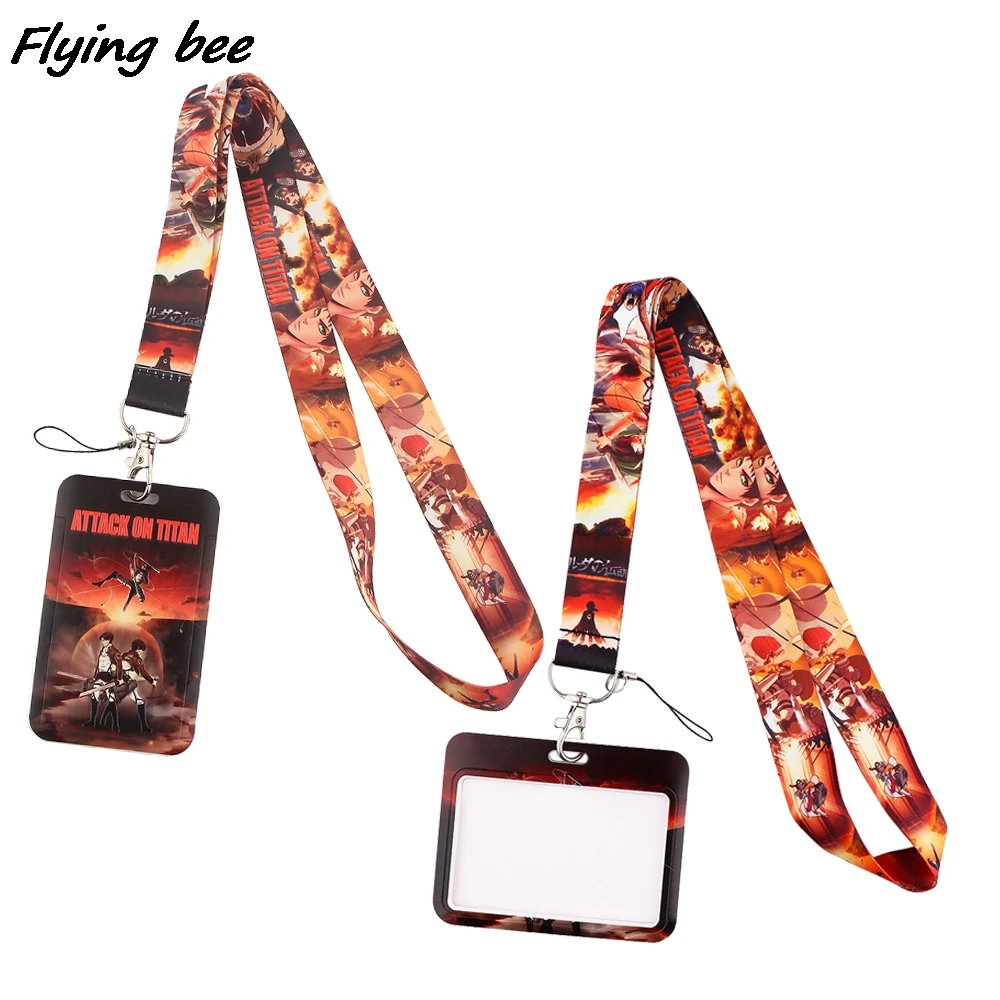 Flyingbee X1971 аниме атакующий гигантский шнурок держатель для карт идентификационный