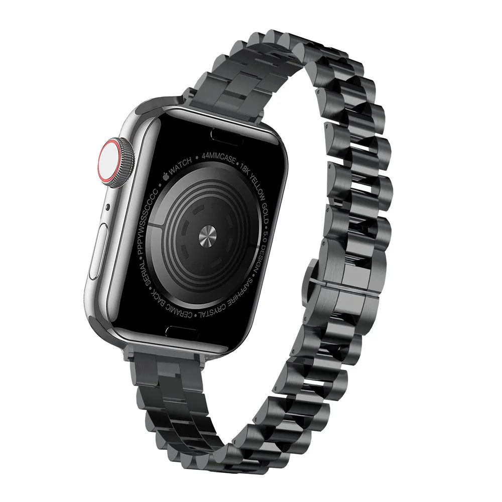 

Ремешок из нержавеющей стали для Apple Watch SE 6 Band 40 мм 44 мм iWatch 38 мм 42 мм, тонкий металлический браслет для Apple Watch 5 4 3 2 1