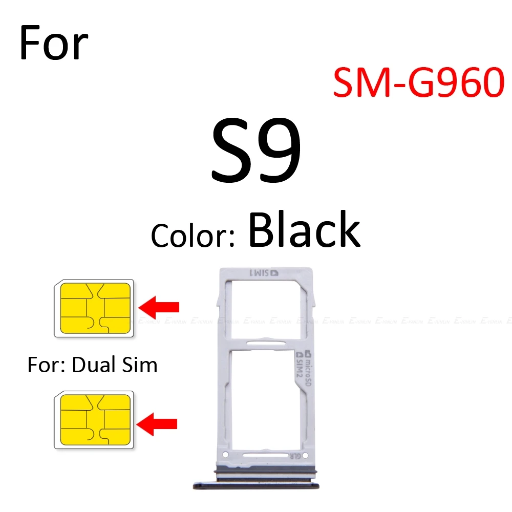 Адаптер для гнезда Micro SD/Sim-карты Samsung Galaxy S9 Plus G960 G965 | Мобильные телефоны и