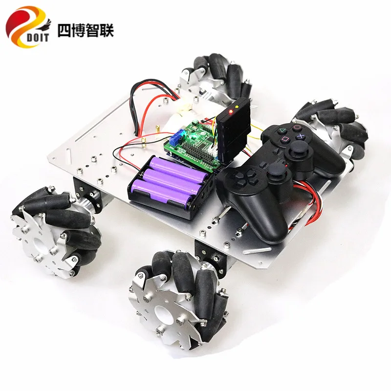 Wifi/Bluetooth/Handle Control 100mm Mecanum Omni Wheel Smart RC Robot Car Chassis Kit 4WD Ros/ AGV Drift Robotic DIY For Arduino | Игрушки и