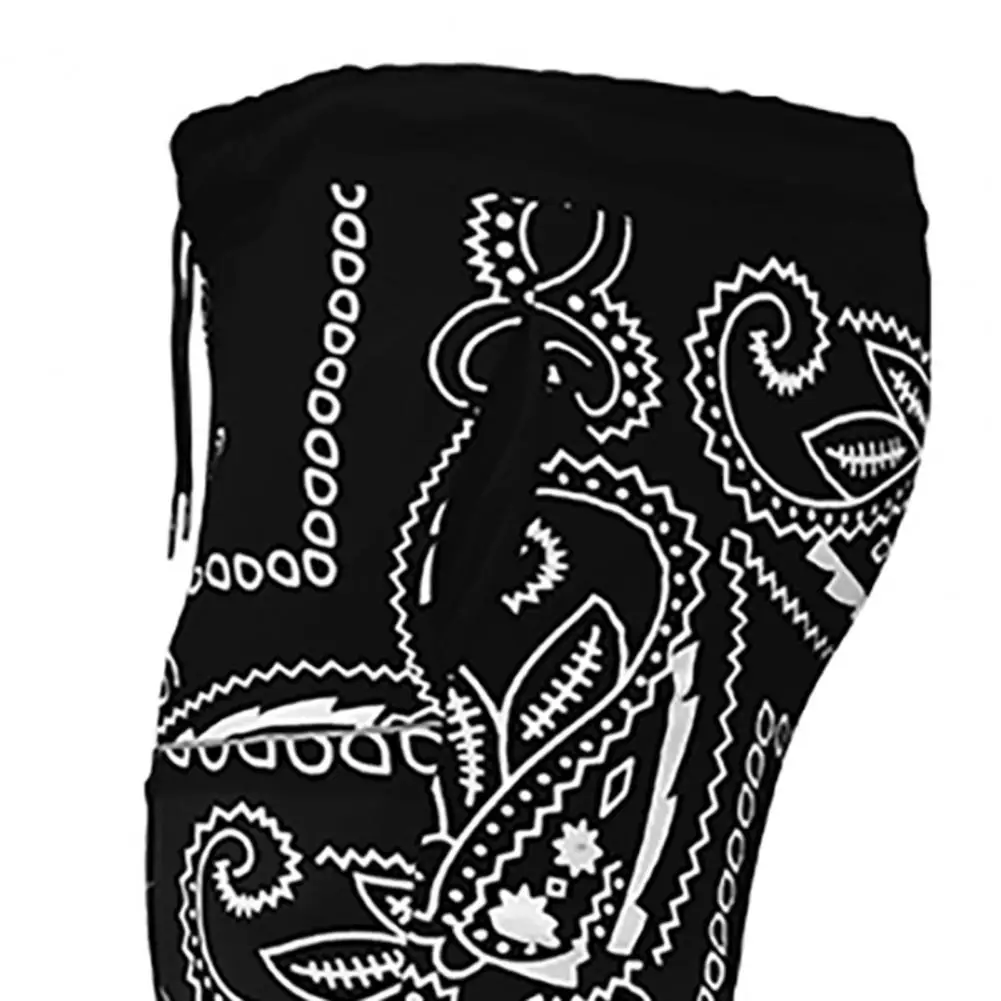 

Men Harem Pants Printed Multi Pockets Drawstring Ankle Tied Cargo Trousers for Sports