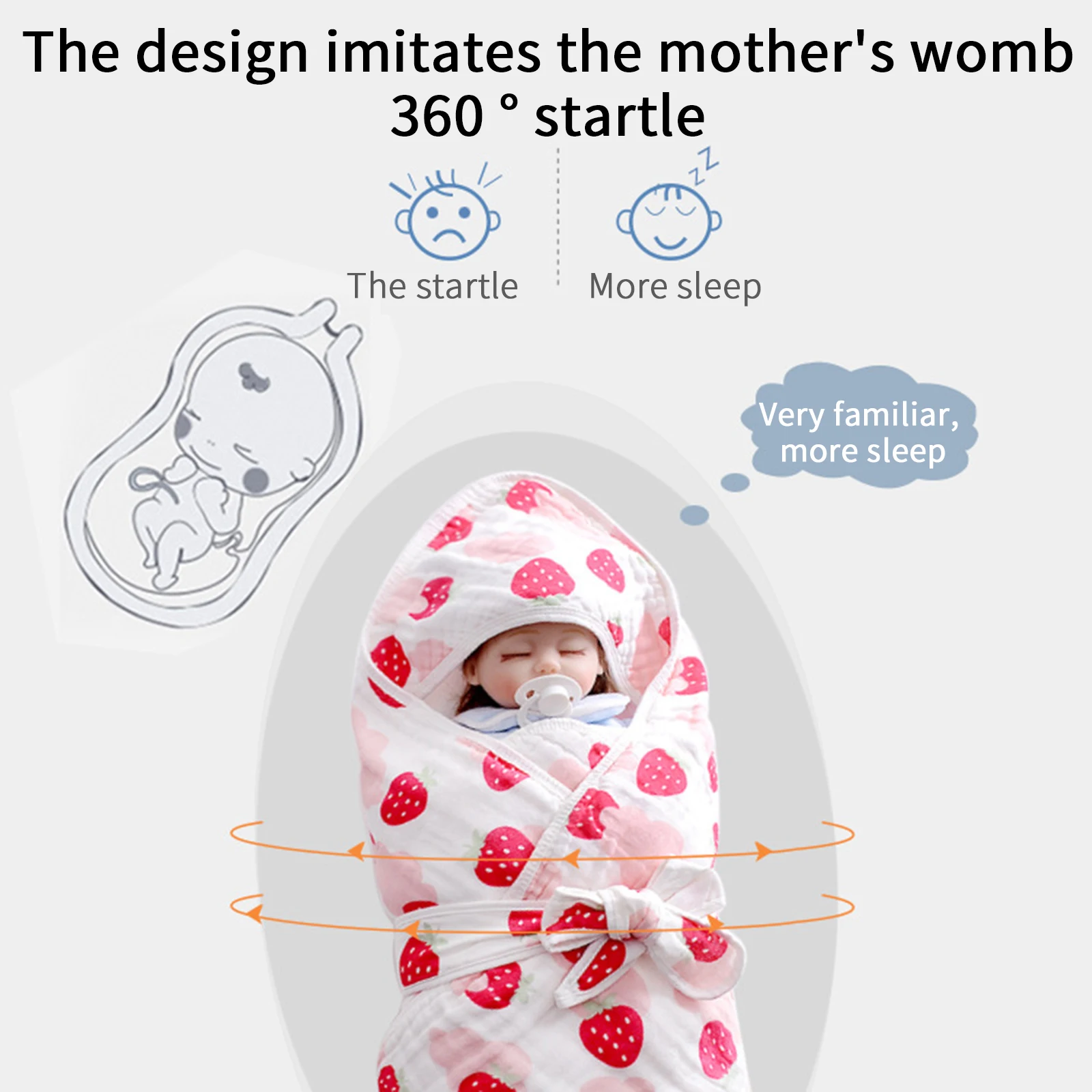 

Cotton Baby Receiving Blanket Bedding Newborn Swaddle Blanket With Hat Cartoon Cute Infant Sleeping Bag Soft Infant Beach Towel