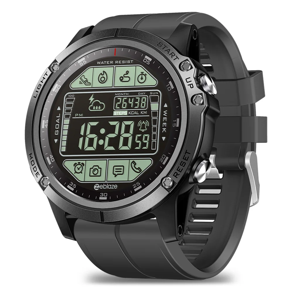 Zeblaze VIBE 3S смарт часы в режиме реального времени напоминание о погоде 1 24 дюйма FSTN