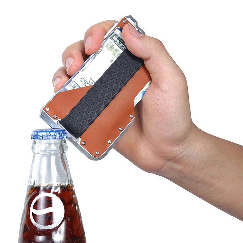 RFID Блокировка держатель кредитной карты из натуральной кожи мужская мода