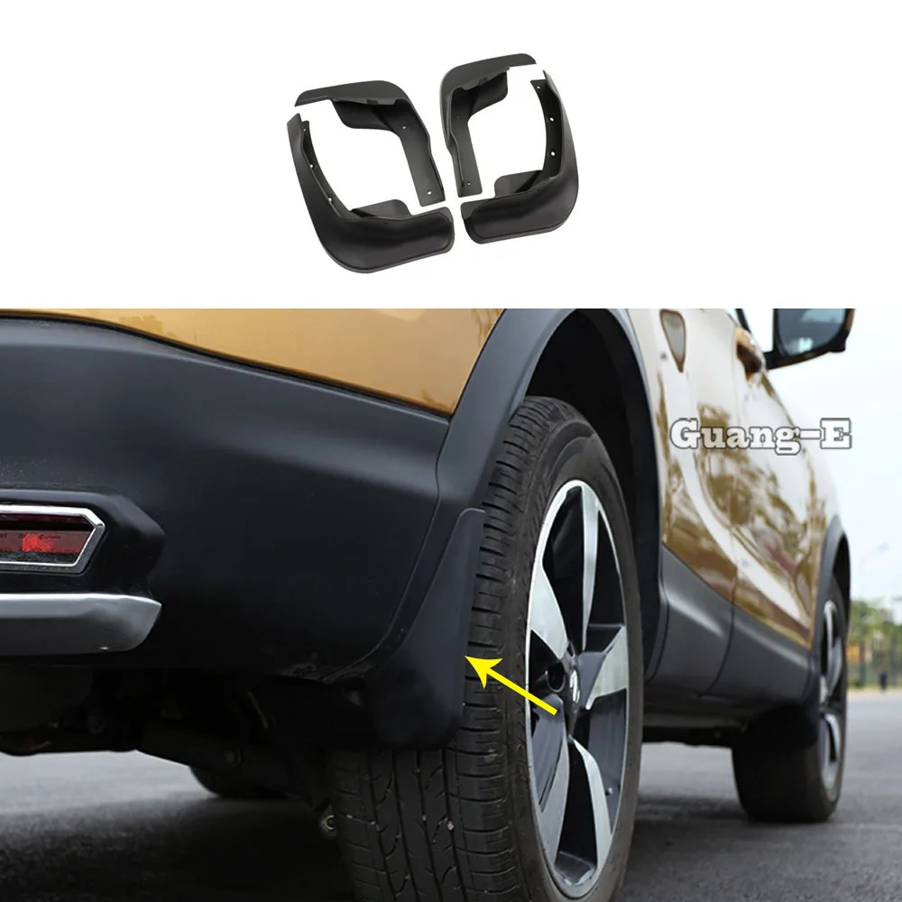 

For Nissan Qashqai 2019 2020 2021 Car Plastic Fender Soft Mudguard Protection Flap Splash Mud Guard Frame 4pcs/set