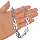 Новое поступление, модное ожерелье-цепочка в стиле панк из сплава с огненным пламенем, чокер в стиле хип-хоп, волнистое ожерелье, ювелирные изделия 2021