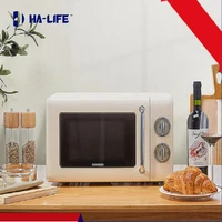 ha life 2022 new circle kitchen household microwave small mini disc web celebrity retro large capacity 20 l microwave oven