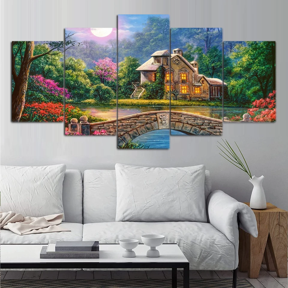 

Natural Landscape Sky Tree House diy full diamond painting diamond mosaic embroidery cross stitch kits home decor multi-picture