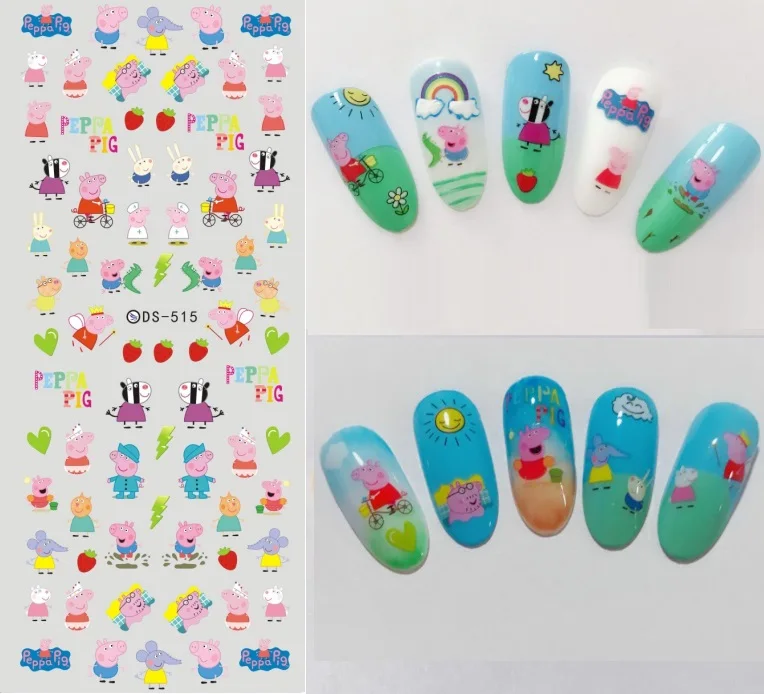 Для девочек с изображением мультипликационных персонажей! Лак для ногтей