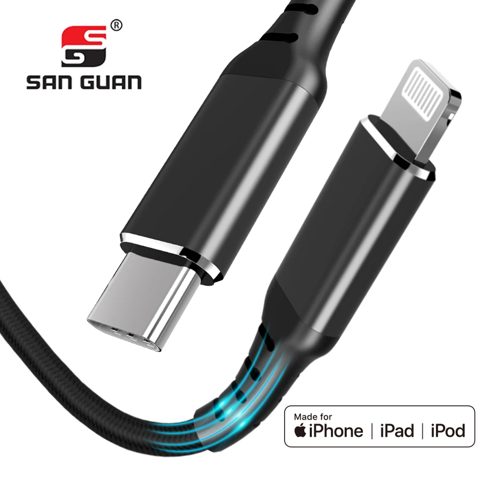 Сертифицированный MFI PD USB C для Lightning 30 Вт/18 Вт C94 кабель быстрой зарядки iPhone 11 Pro 8 X XS