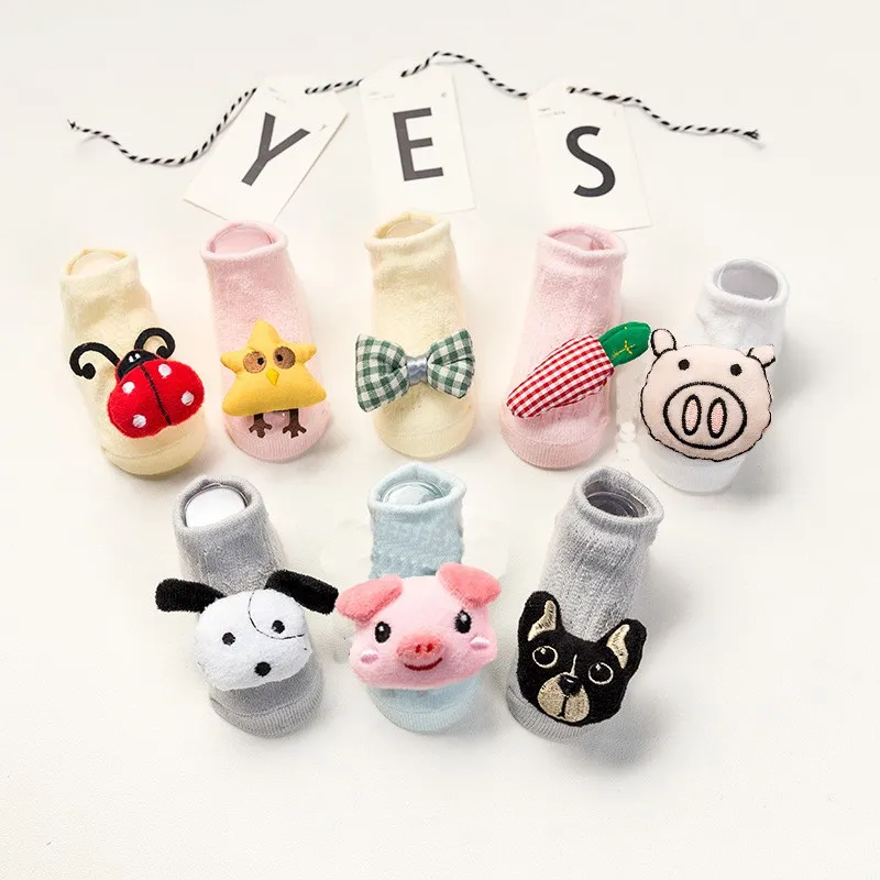 Носки для малышей резиновый противоскользящий пол с героями мультфильмов детей