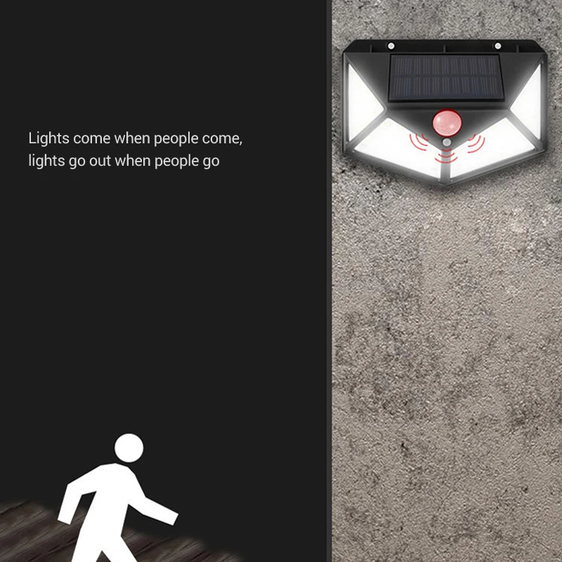 Outdoor Waterproof Solar Wall Light With Motion Sensor 2 pcs /lot Garden Path ABS PIR 3 Modes Outside Mounted Lights | Освещение