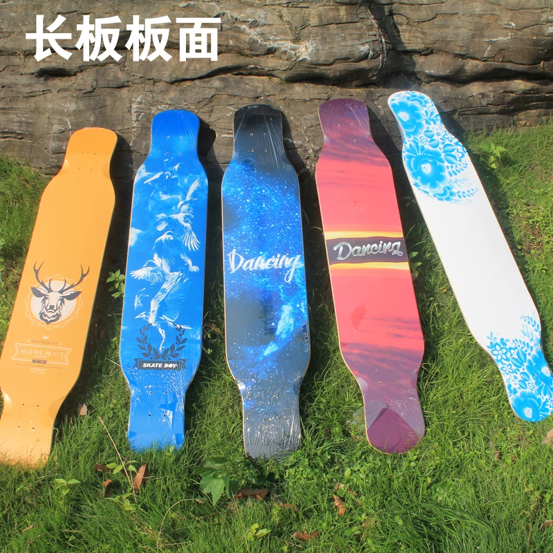 

Long Board Maple Skateboard Deck 4 Wheel Surf Skateboards Natural Teenagers Street Brushing Rullebrett Skateboard Parts BK50H