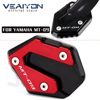 motorcycle accessories for yamaha mt09 mt 09 mt 09 tracer kickstand side stand extension pad support plate enlarge 2015 2020