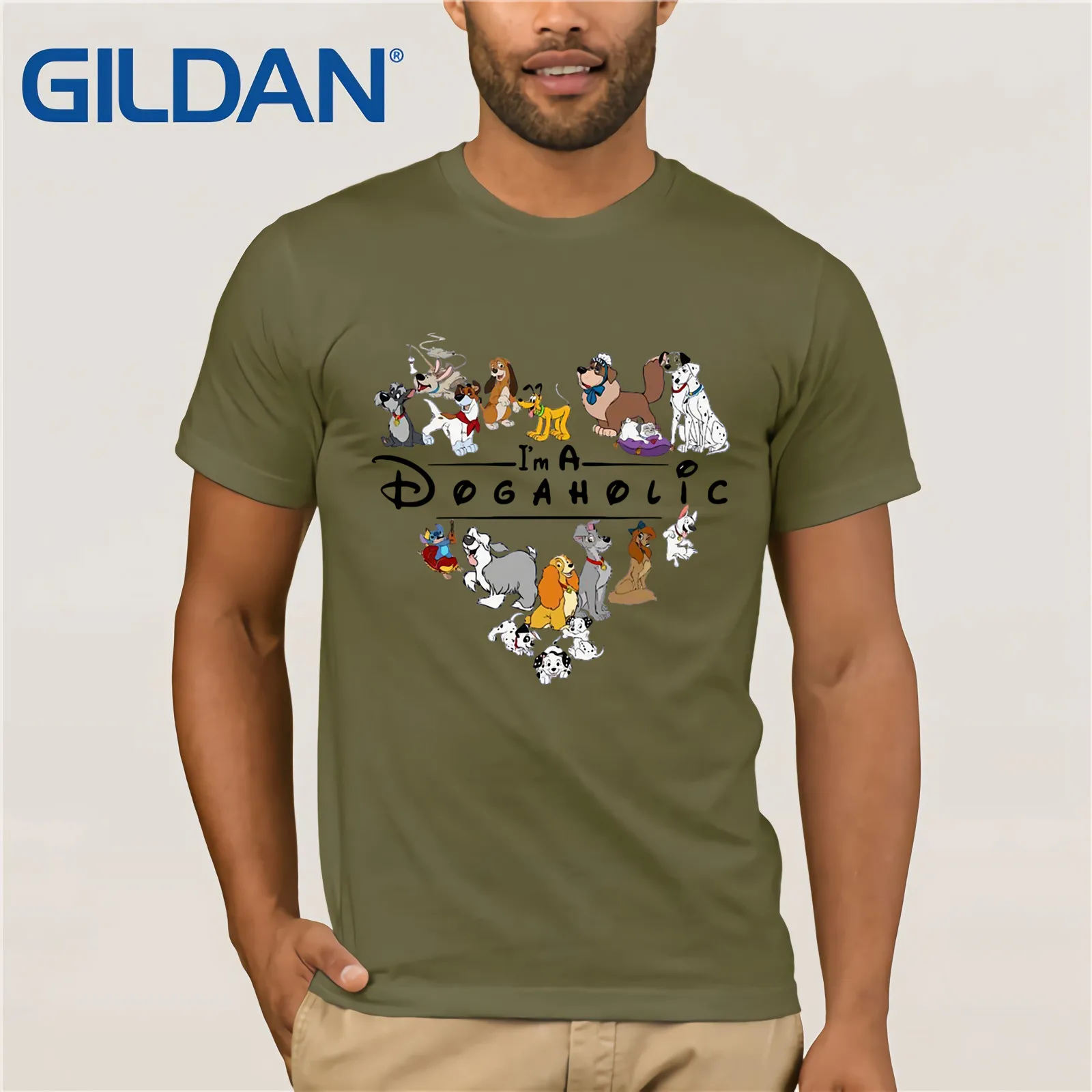 I'm A Dogaholic T-Shirt Мужская футболка с коротким рукавом е-образная Летняя женская