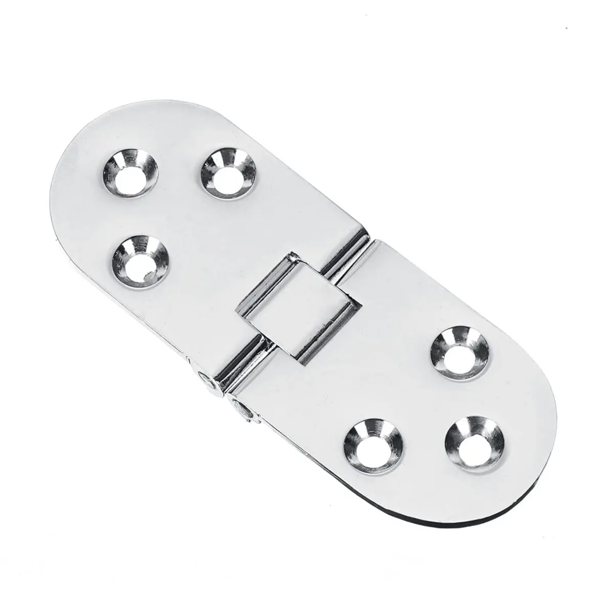 Bright Silver 80 мм x 30 мм металлическое Крепление из сплава цинка круглый край швейная машина складной стол мебель откидной лоток петли большие дверные петли - Цвет: Bright Silver