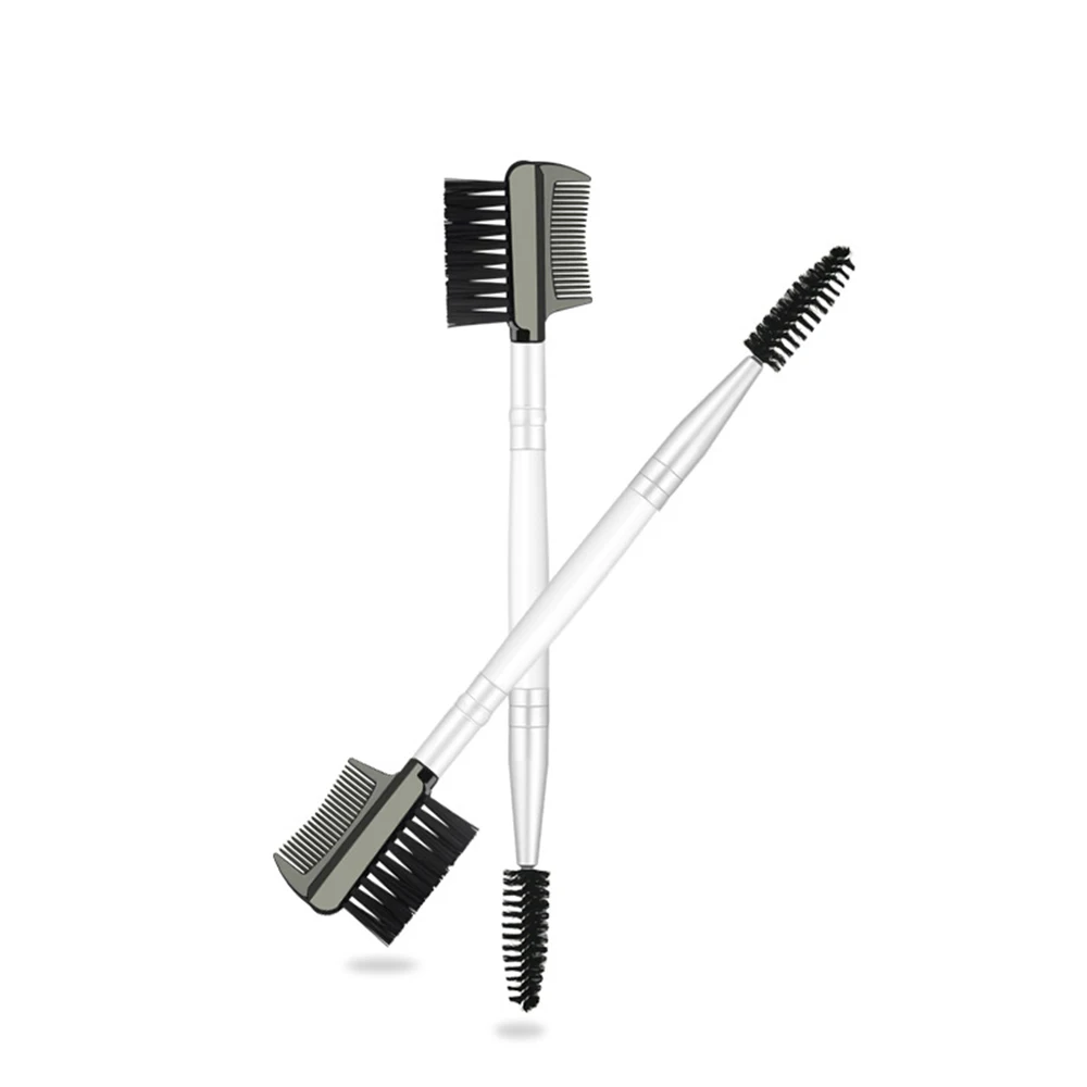 

1Pcs Eyebrow Eyelash Comb Brush Double Head Eyebrow Eyelash Combination Comb Brush Professional Women Girl Makeup Tools