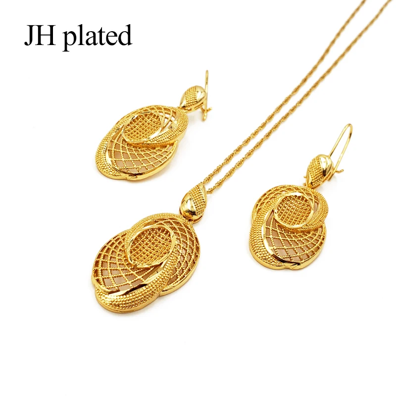 Комплект из колье и серёг с подвеской кольцом|Ювелирные наборы| |